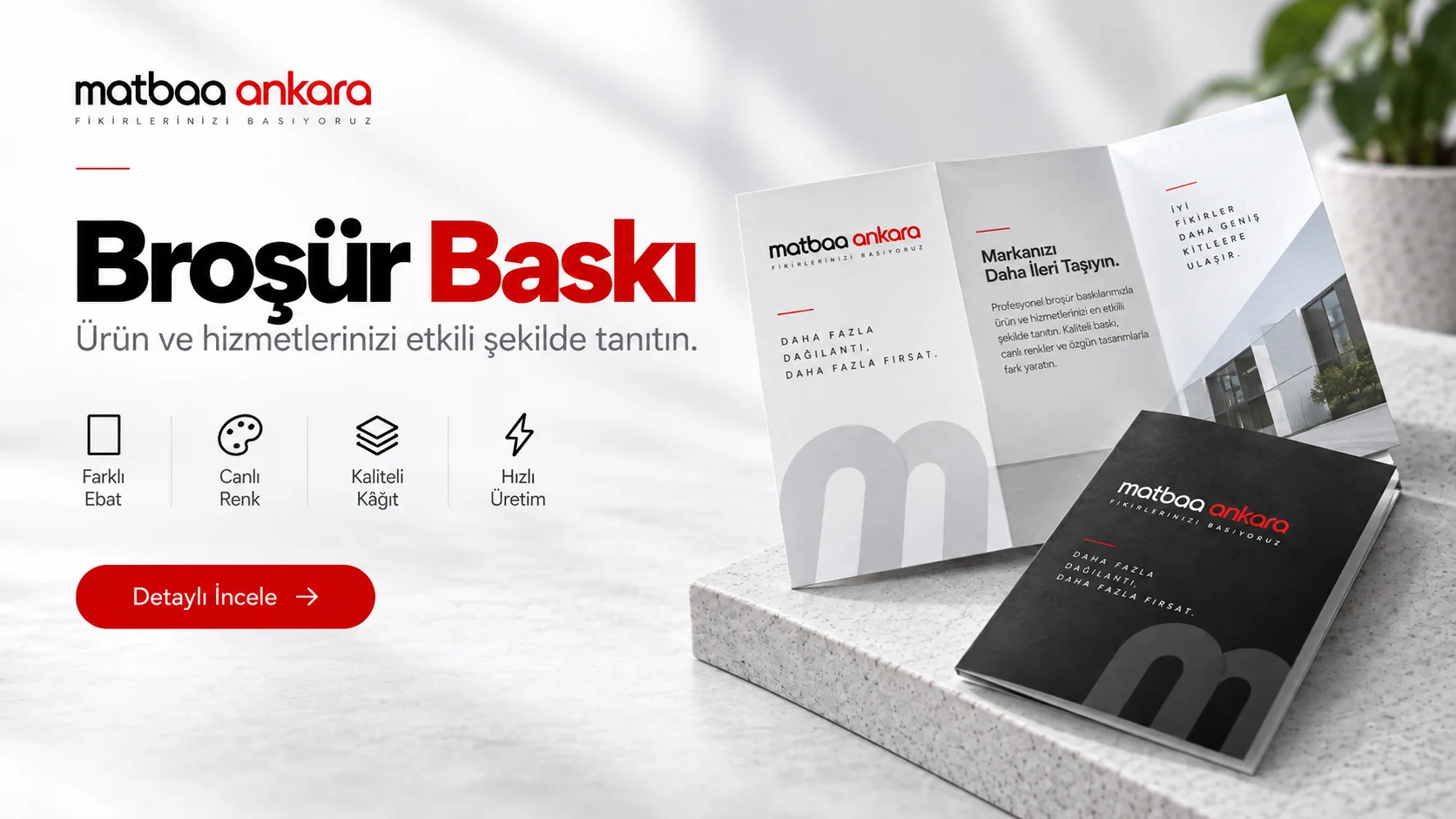 Broşür baskı Ankara kurumsal tanıtım broşürü